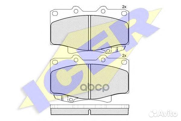 Колодки торм.дисковые Toyota land cruiser 80 (J