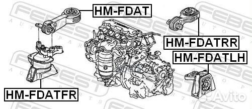 Подушка двигателя передняя (honda civic FD 2006