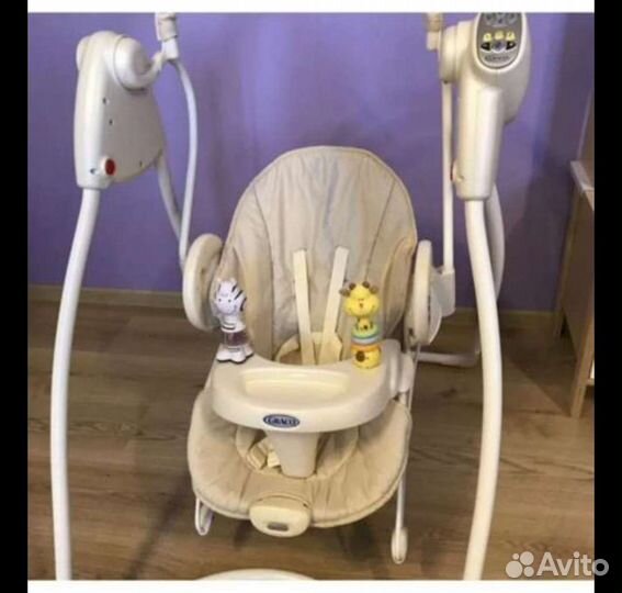 Детские электронные качели шезлонг graco