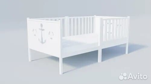 Кроватка для малыша высокий борт Лисенок из натура