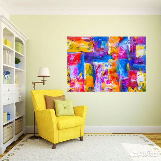 Интерьерная картина. Яркая абстрактная