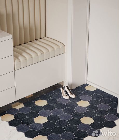 Коврик придверный соты