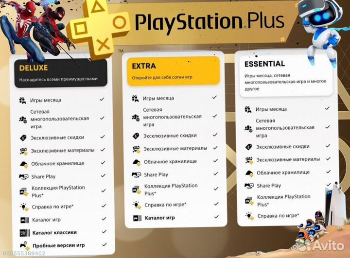 Подписка ps plus турция delux на ps5 ps4 (Арт.14354)