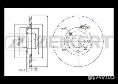 Тормозной диск передний citroen C2 2003-2009