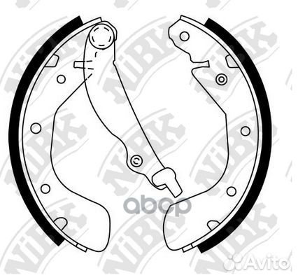 Колодки тормозные барабанные chevrolet aveo 1.6