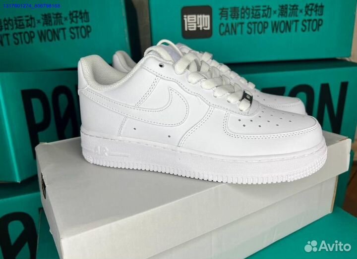 Кроссовки nike air force 1 white оригинал Poizon