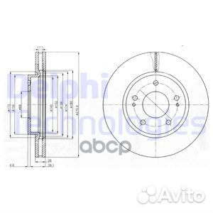 Диск тормозной (2 шт в уп) цена за 1шт. BG4147