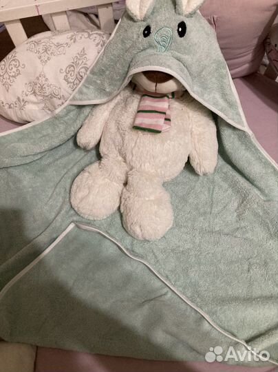 Полотенце уголок новое подарок новорожденному