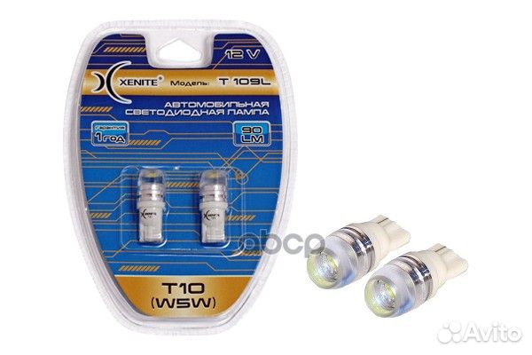 Лампа светодиодная 12V Т10 W2.1x9.5d W5W T109L