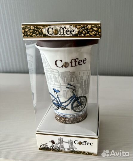 Кофейные наборы: стакан, турка и 2 чашки керамика