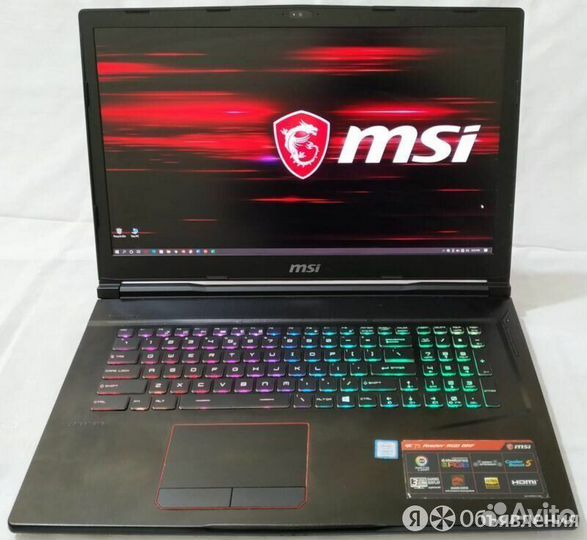 MSI 17.3/120 i7-8750H 6я12п GTX1070/8 16Гб 256+1Тб