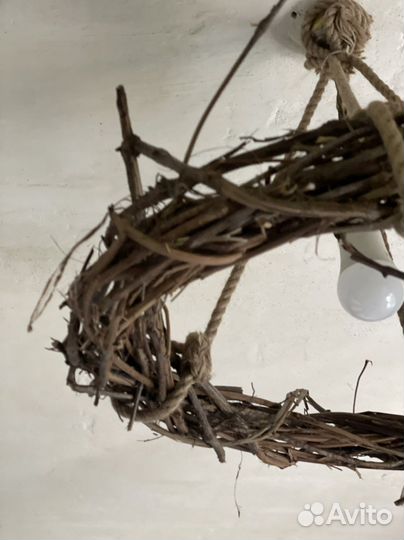 Люстра из лозы