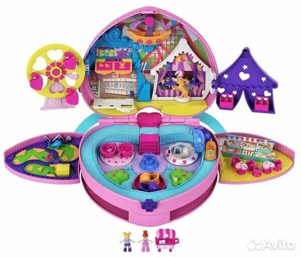 Игровой набор Mattel Polly Pocket Парк развлечений в мини-рюкзаке, GYK91