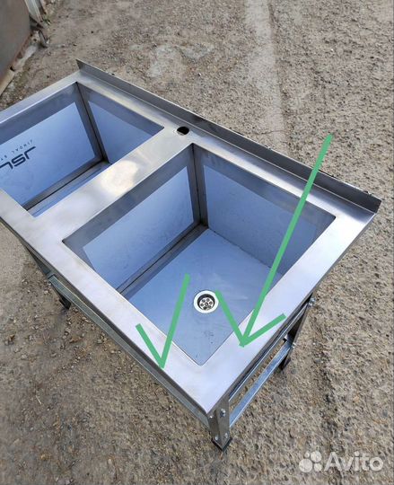 Ванны с рабочей поверхностью из нержавейки