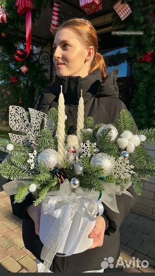 Новогодние композиции из нобилиса