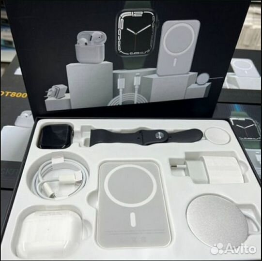 Умные часы,наушники,пауэр банк (в коробке)