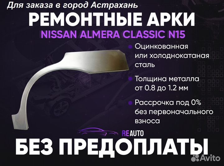 Ремонтные арки на Nissan almera N15