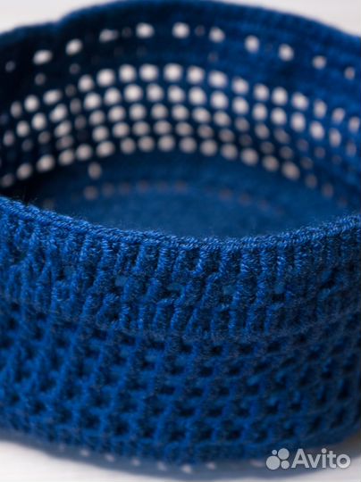 Тюбетейка вязаная ручной работы, шапка бини