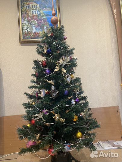 Елка искусственная 160 см, пвх, бу