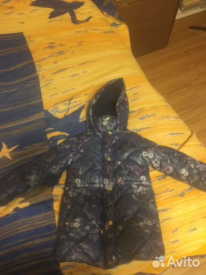 Пуховик для девочки, рост 122