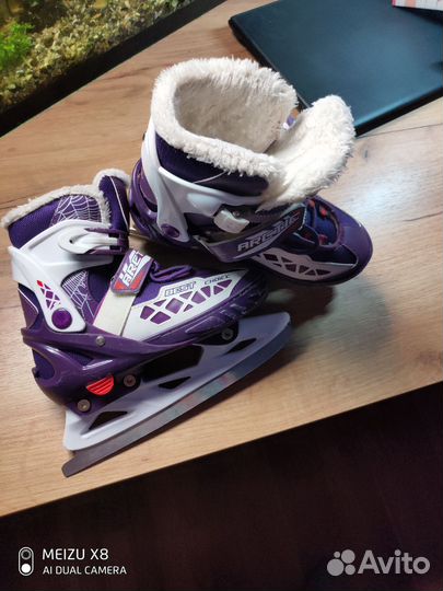 Коньки раздвижные для девочки р-р 33-36