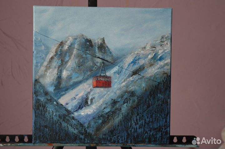 Картина маслом на холсте пейзаж горы