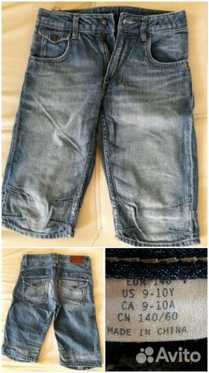 Джинсы,слаксы,шорты и футболки р.134-140