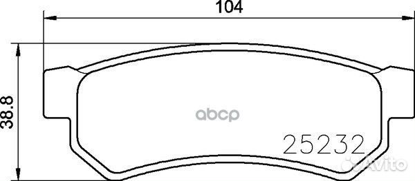Колодки тормозные дисковые зад NP6040 nissh