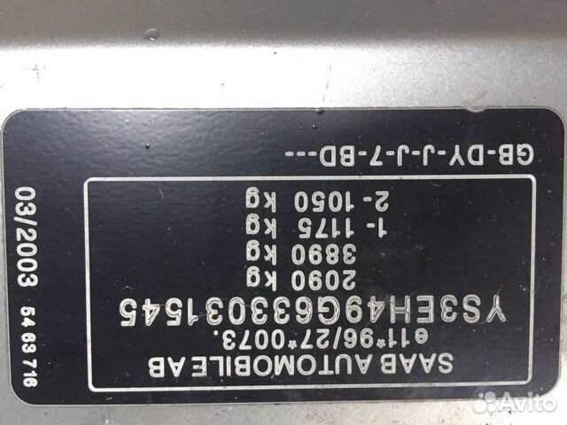 Разбор на запчасти Saab 9-5