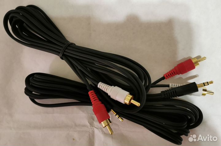 Аудио кабель 2хRCA - Jack 3.5 джек - тюльпаны 3 м