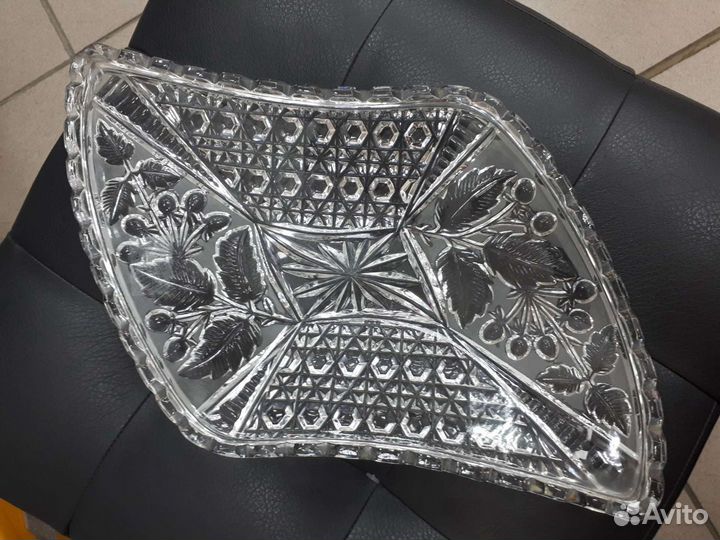 Ваза для фруктов хрусталь