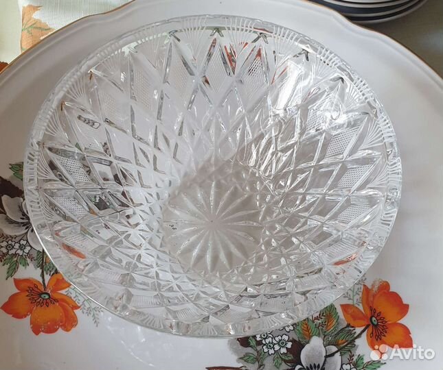 Хрустальные вазы салатницы конфетницы