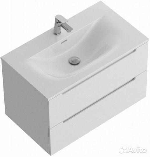 Тумба с раковиной и зеркалом BelBagno Etna 90-BB-8099-90 Bianco Opaco