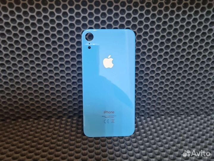 Заднее стекло iPhone XR голубое