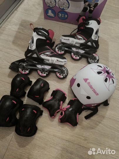 Ролики rollerblade 28-32 защита полный комплект
