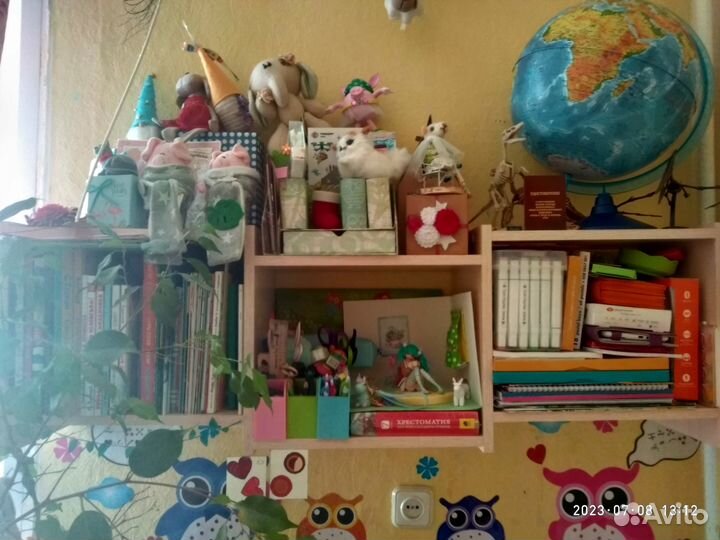 Растущий стул и парта(стол) Конек-горбунок+Полка