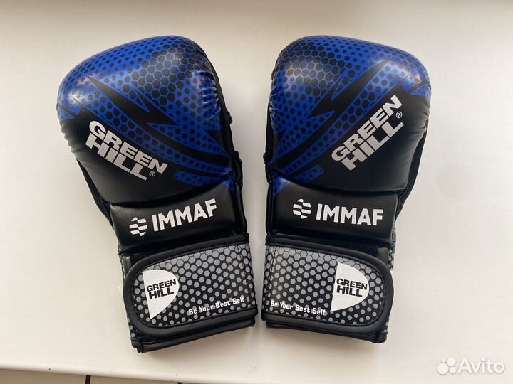 Перчатки для мма крабы, green hill