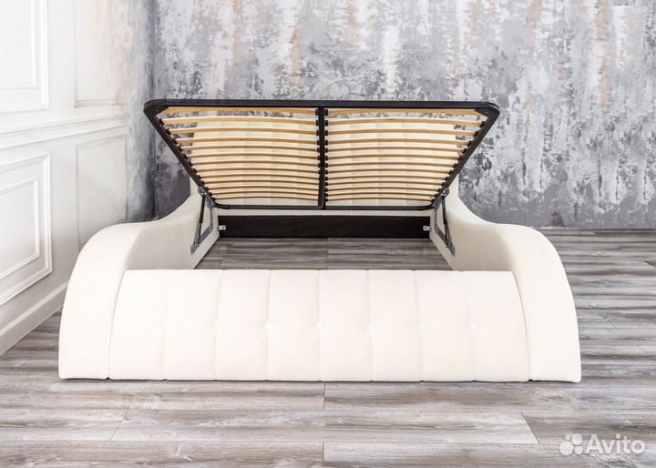 Кровать c подъёмным механизмом 140х200 велюр