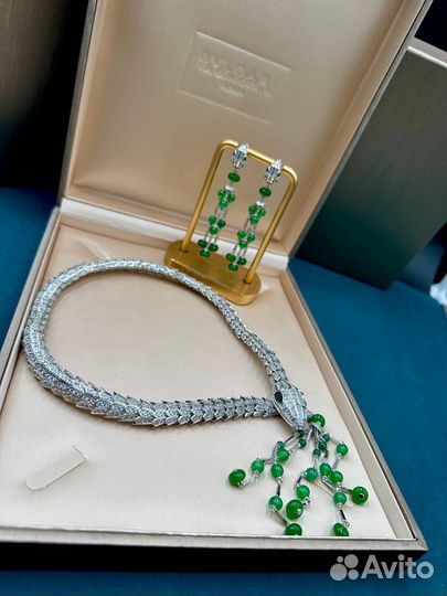 Серьги,колье Bvlgari