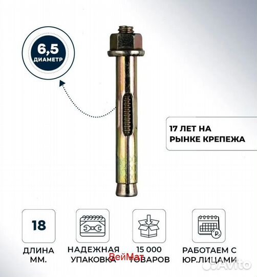 Анкерный болт с гайкой HNM – надежное крепление