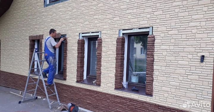 Фасадные работы сайдинг панели