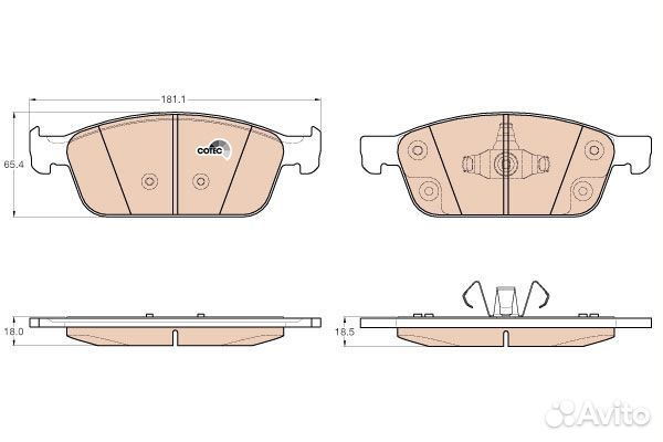 Колодки тормозные ford kuga 12/transit connect 13