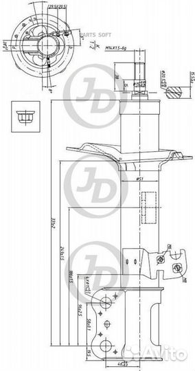 Just drive JAS0000 Стойка/gas/JSA334323/ FR-R