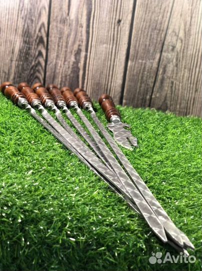 Шампура с деревянной ручкой