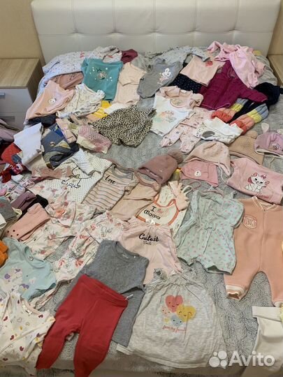 Детские вещи пакетом от 0 до года для девочки