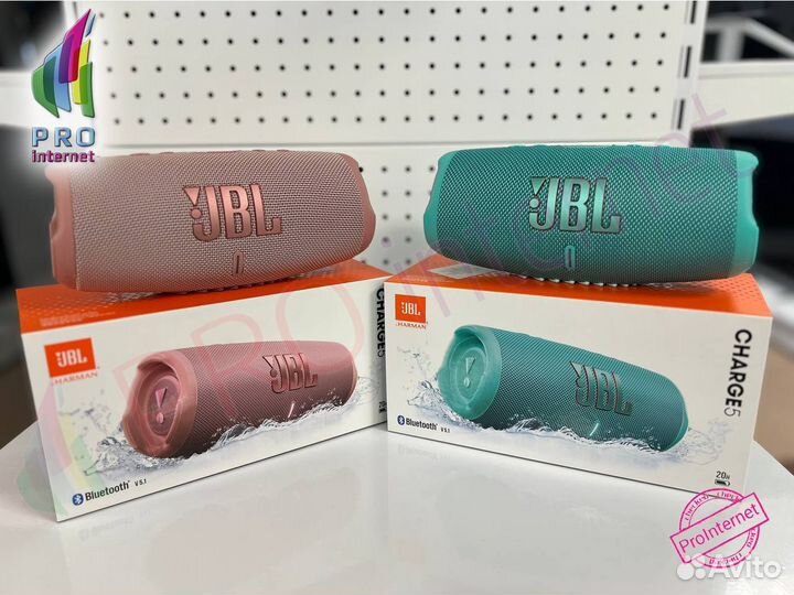 Портативная блютуз колонка JBL Charge 5 розовая