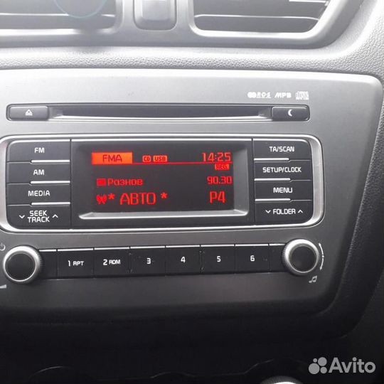 Kia rio 2 магнитофон с рамкой 2016 г