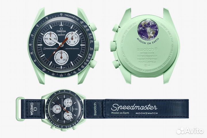 Часы swatch omega mission on earth