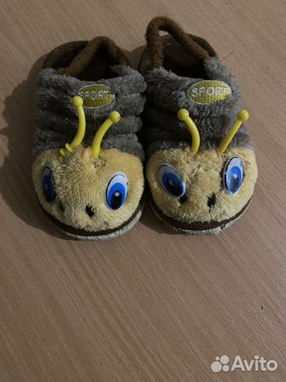 Детские теплые тапочки
