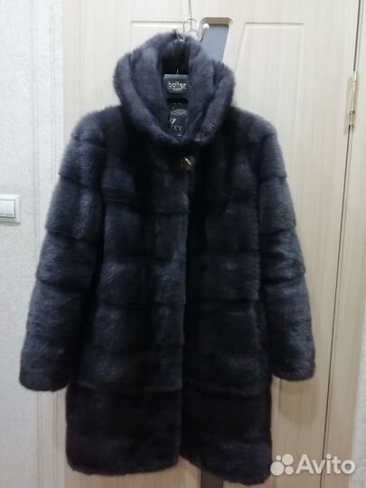 Шуба норковая с капюшоном